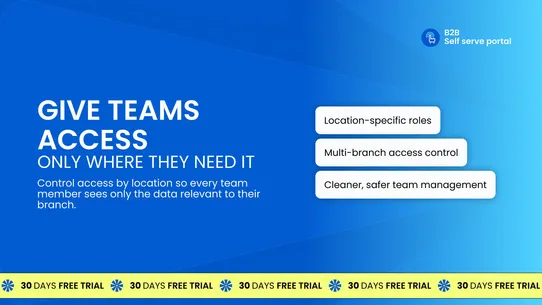 F: Self‑Serve B2B Portal screenshot