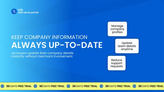 F: Self‑Serve B2B Portal screenshot