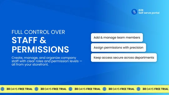 F: Self‑Serve B2B Portal screenshot