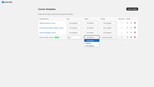 Licensify ‑ License Agreement screenshot