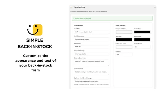 Simple Back‑in‑stock screenshot