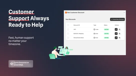 Oak Customer Tag Discount screenshot