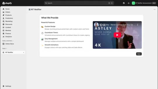 NT Notifier screenshot