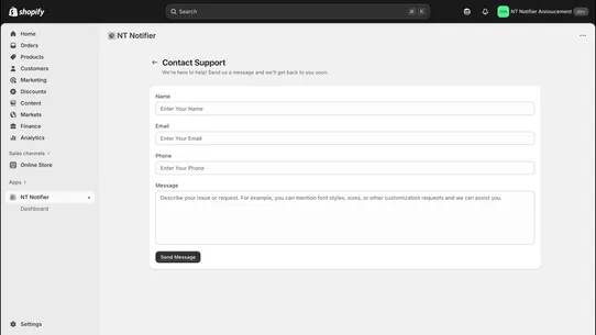 NT Notifier screenshot