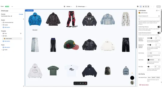 Outfit Builder Playground screenshot