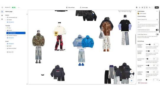 Outfit Builder Playground screenshot