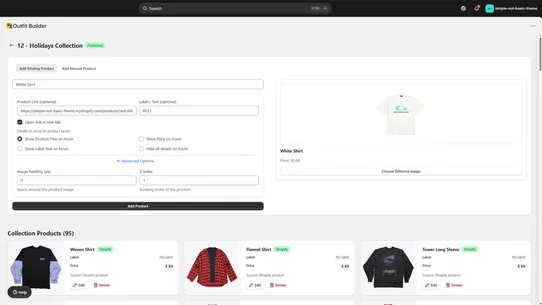 Outfit Builder Playground screenshot