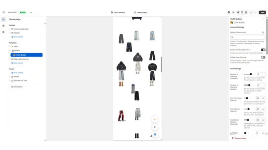 Outfit Builder Playground screenshot
