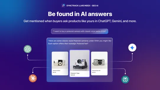 Synctrack LLMs Index ‑ SEO AI screenshot