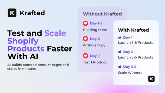 Krafted: AI Store Builder screenshot