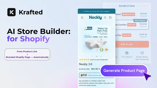 Krafted: AI Store Builder screenshot