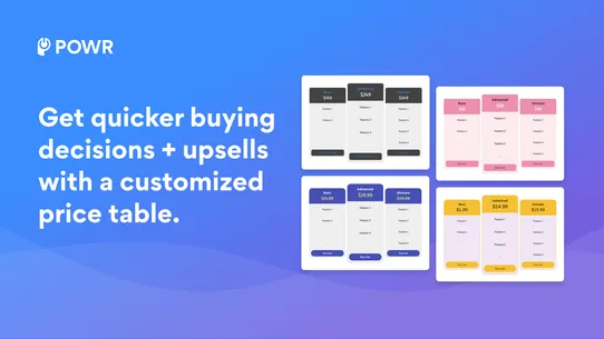 POWR: Pricing Table Comparison screenshot
