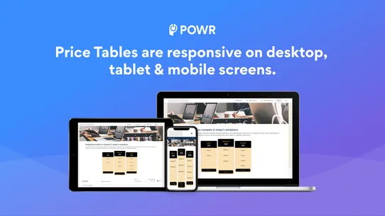 POWR: Pricing Table Comparison screenshot