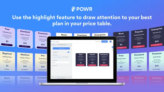 POWR: Pricing Table Comparison screenshot