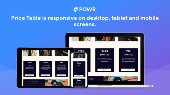 POWR: Pricing Table Comparison screenshot