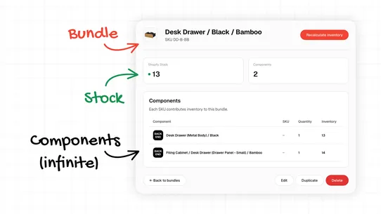 Krunch Bundle &amp; Inventory Sync screenshot