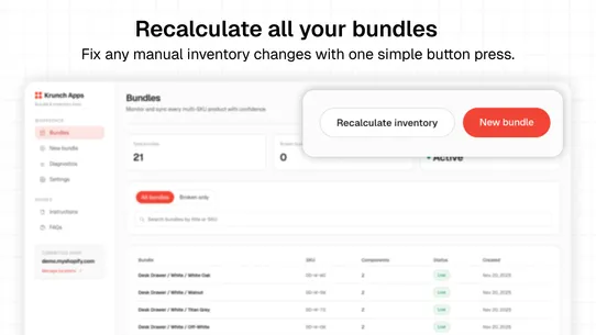 Krunch Bundle &amp; Inventory Sync screenshot