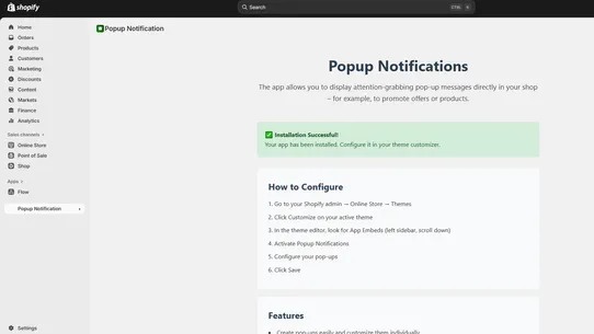 firwood Popup Notifications screenshot