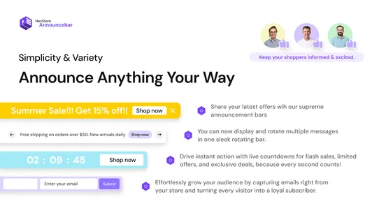 Hexstore ‑ Announce Bar screenshot
