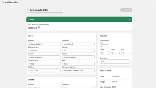MBE Connect screenshot