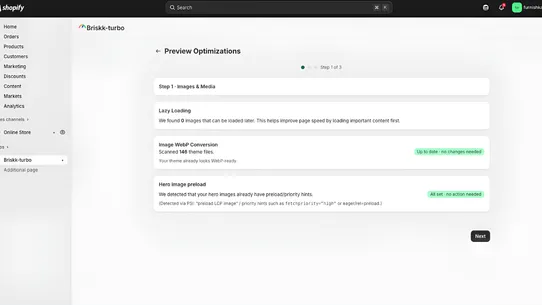 Briskk Turbo screenshot