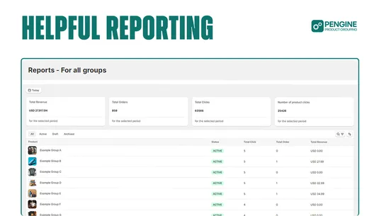 Pengine Product Grouping screenshot