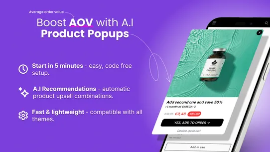 BA Popup Upsell &amp; Cross‑sell screenshot