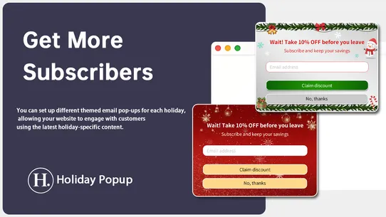 Holiday Popup screenshot