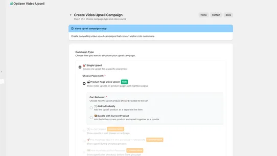 Optizen Video Upsell &amp; Bundles screenshot