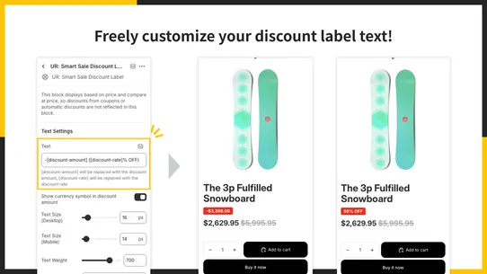 UR: Smart Sale Discount Label screenshot
