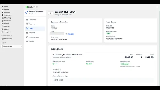 DigiKey HQ ‑ Instant Delivery screenshot