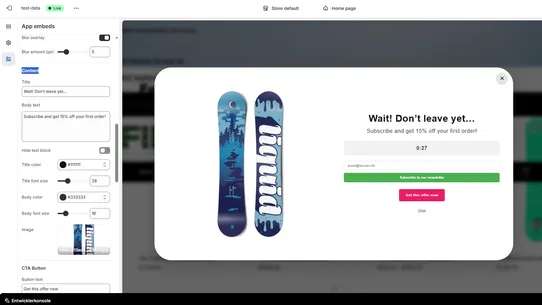 firwood Exit Popup screenshot