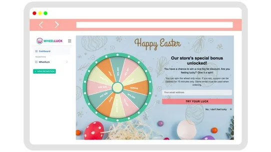 Wheelluck AI Powered Popups screenshot