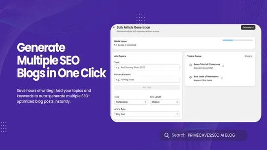 Primecaves: SEO AI Blog Post screenshot