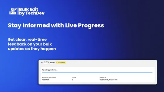 TechDev Bulk Product Editor screenshot