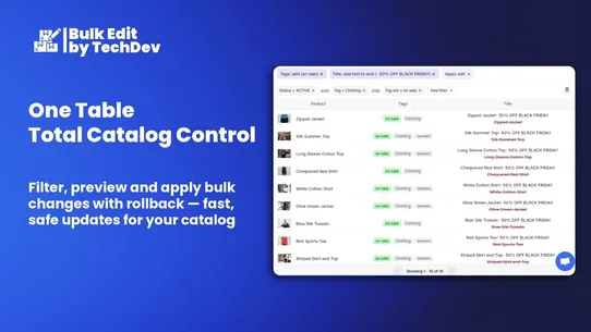 TechDev Bulk Product Editor screenshot