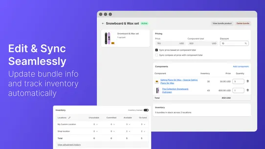 Bundles Inventory screenshot