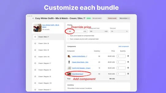 Bundles Inventory: Mix &amp; Match screenshot