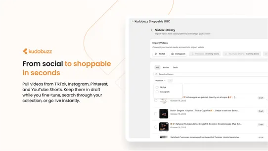 Kudobuzz : Shoppable UGC screenshot