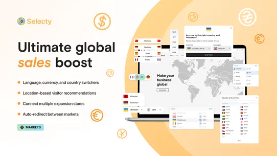 Geolocation &amp; Markets—Selecty screenshot