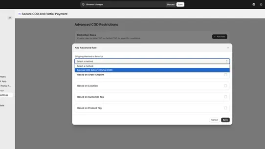 Secure COD &amp; Partial Payments screenshot