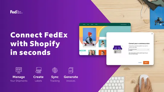 FedEx ‑ Create shipping labels screenshot