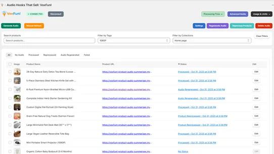 Audio Hooks That Sell: VoxFunl screenshot