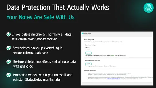 StatusNotes screenshot