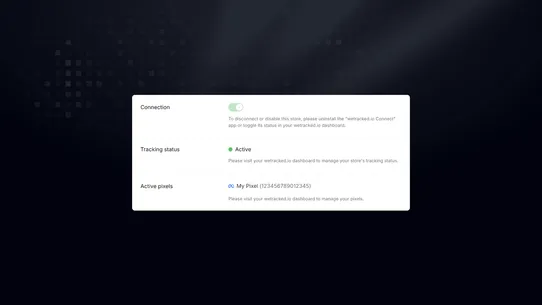 wetracked.io Connect screenshot