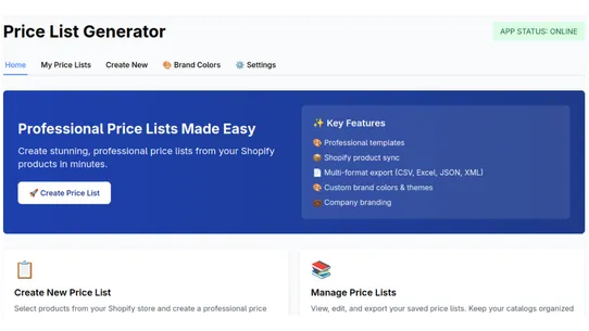 Estollo’s Price List Generator screenshot