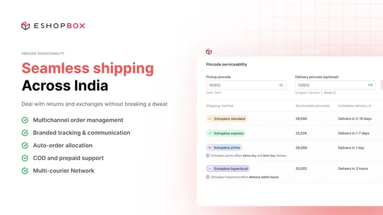 Eshopbox Shipping screenshot