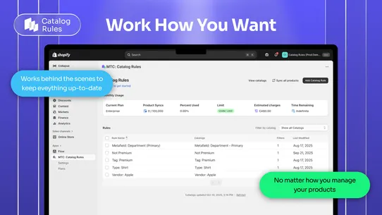 MTC: Catalog Rules screenshot