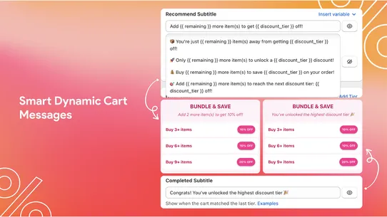 G: Volume Discounts &amp; Upsell screenshot