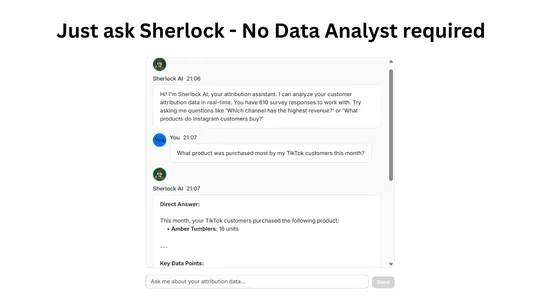 Sherlock AI Attribution Survey screenshot